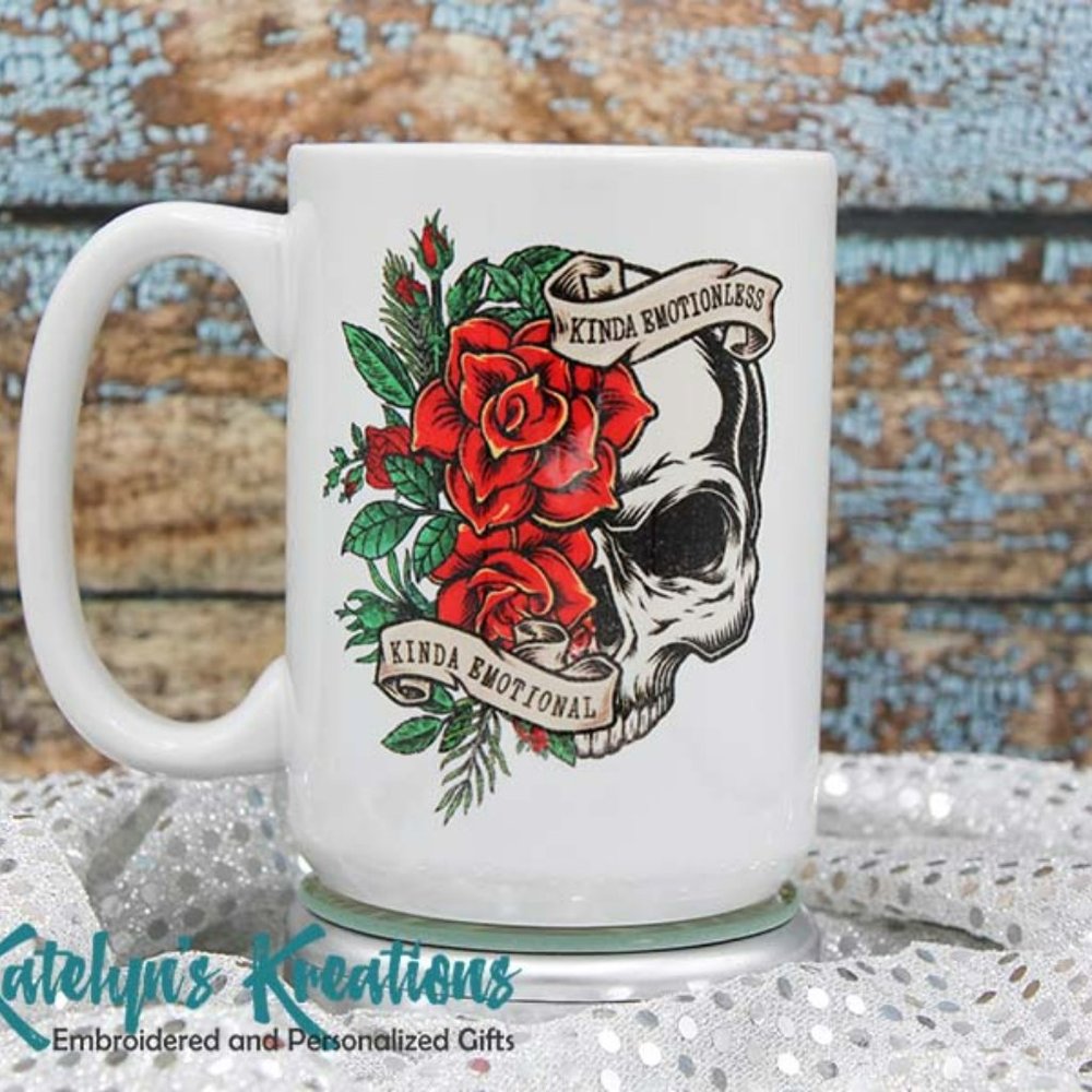 NEW Kinda Emotionless Kinda Emotional - 15oz Ceramic Coffee Mug RTS